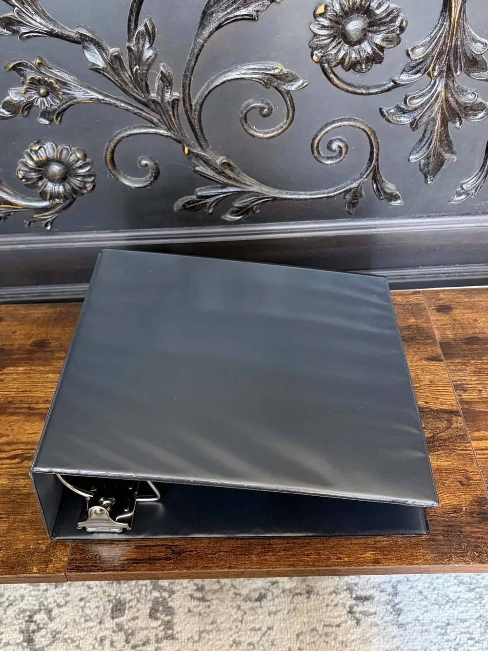 Brand new set of 6 black 3-inch durable 3-ring binders.